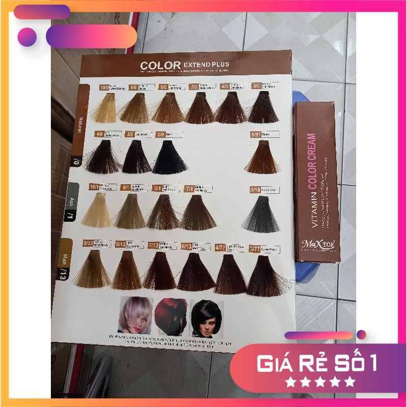 Màu Nhuộm Tóc Maxtop Collagen cho salon 100ml