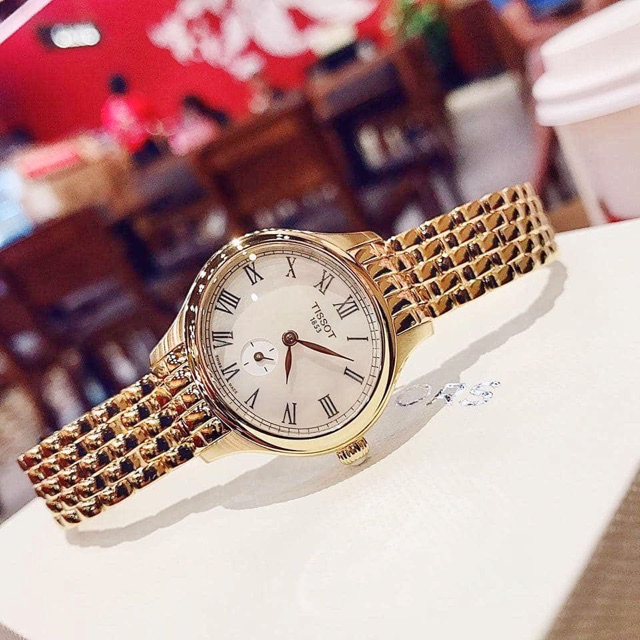 Đồng hồ nữ Tissot Bella Ora Piccola Ladies T103.110.33.113.00 Swiss Made, kính Sapphire, mạ vàng PVD, 24.4x27.2mm