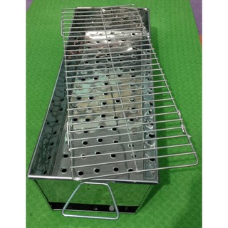 Lò nướng than hoa inox cỡ lớn 60cmx21cm;bếp nướng than hoa