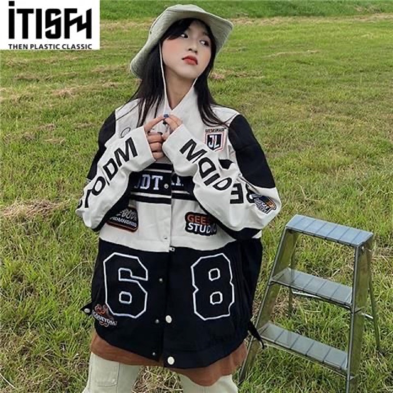 Áo bomber cá tính có thể tách thành set lạ mắt hàng taobao