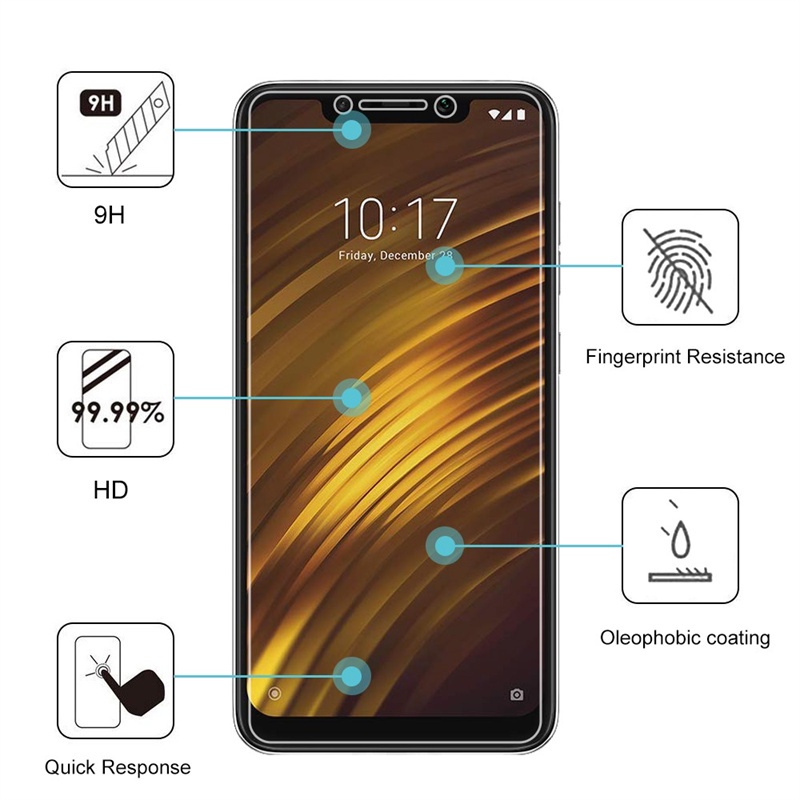Kính Cường Lực 9h Bảo Vệ Màn Hình Cho Xiaomi Mi 8 8se 9 9se Lite Poco F3 X2 Redmi 4x 4a 5a 5 6 6a 7 7a Plus K20 K30 K40 Pro Note 4 5 6 7 Pro