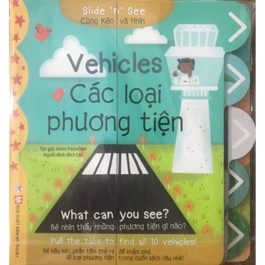 Sách - Tương tác Song Ngữ Việt - Anh - Slide And See - Vehicles: Các Loại Phương Tiện tv