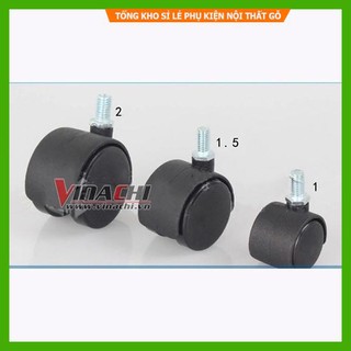 Bánh xe lăn - bánh xe lăn chốt vặn - 25mm - bộ 4 cái