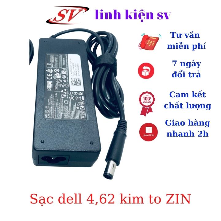 Sạc máy tính dell 4,62A chân kim to savinhitech, sạc laptop dell zin cao cấp bảo hành 12 tháng | BigBuy360 - bigbuy360.vn