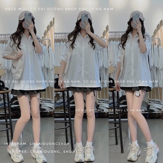 Áo sơ mi cộc tay  chất thô