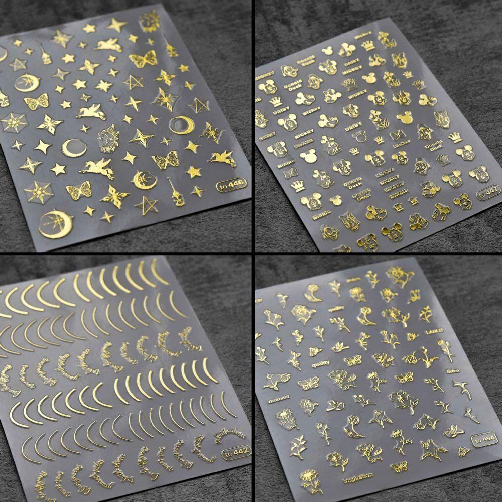 Miếng Dán Trang Trí Móng Tay Họa Tiết Hoa 3D DIY
