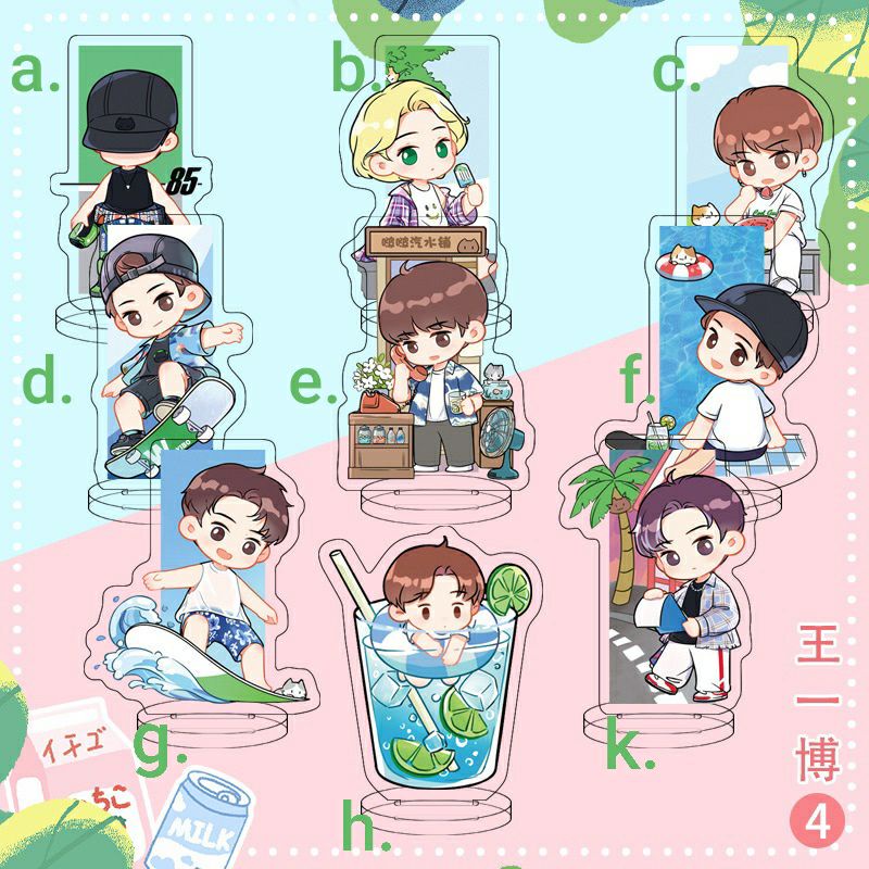 Standee mini Vương Nhất Bác mô hình trang trí Wang Yi Bo V08