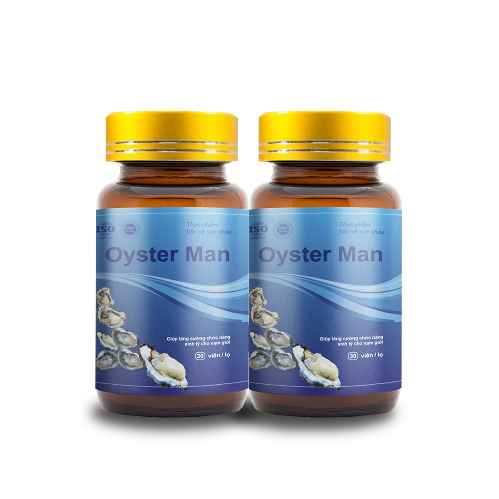 Combo 2 Tăng Cường Sinh Lý Nam Oyster Man (Hộp 30 viên) Cải Thiện Xuất Tinh Sớm, Yếu Sinh Lý, Rối Loạn Cương Dương