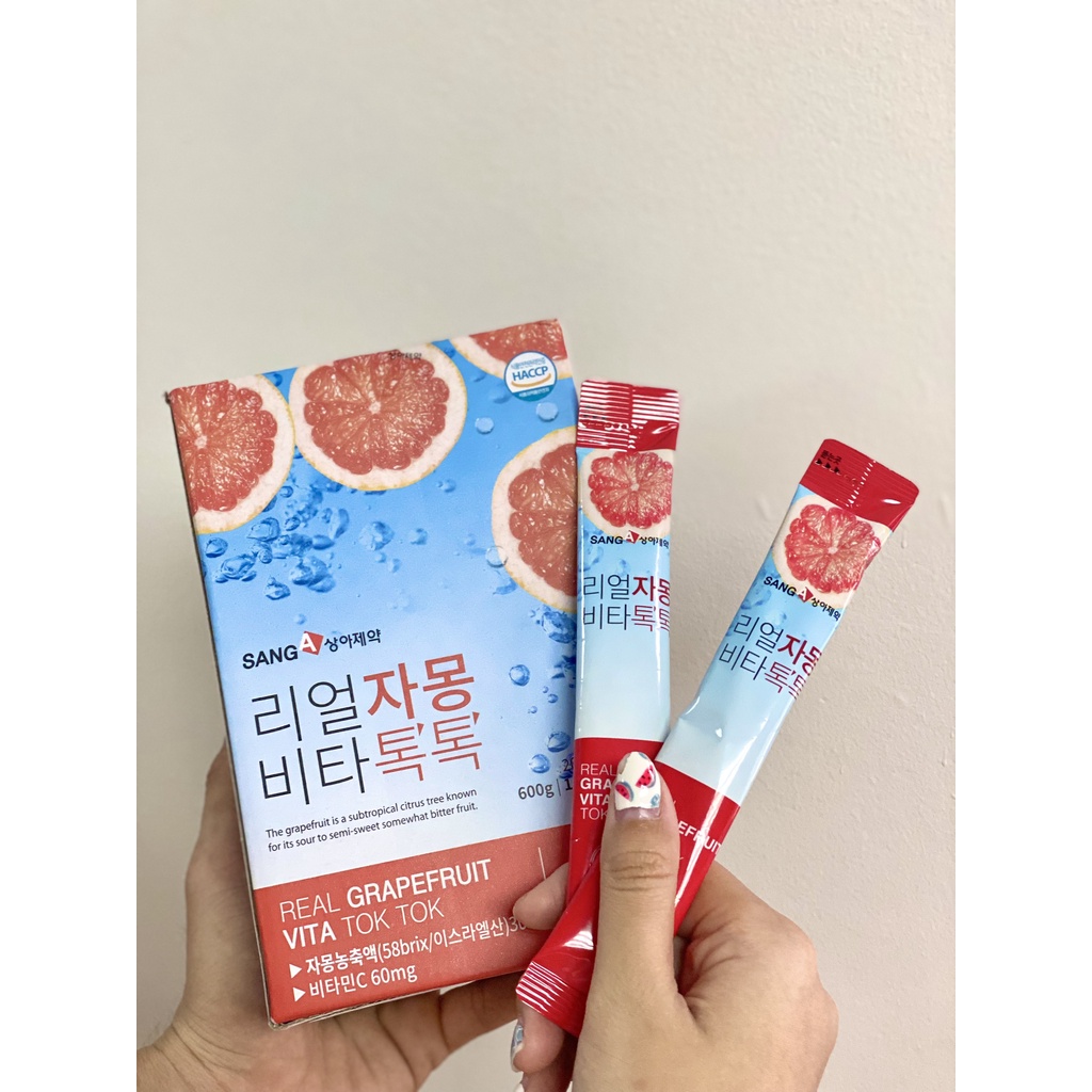 [SangA] Trà Bưởi Giảm Cân Real Grapefruit Vita Tok Tok Hàn Quốc - Lẻ 1 gói