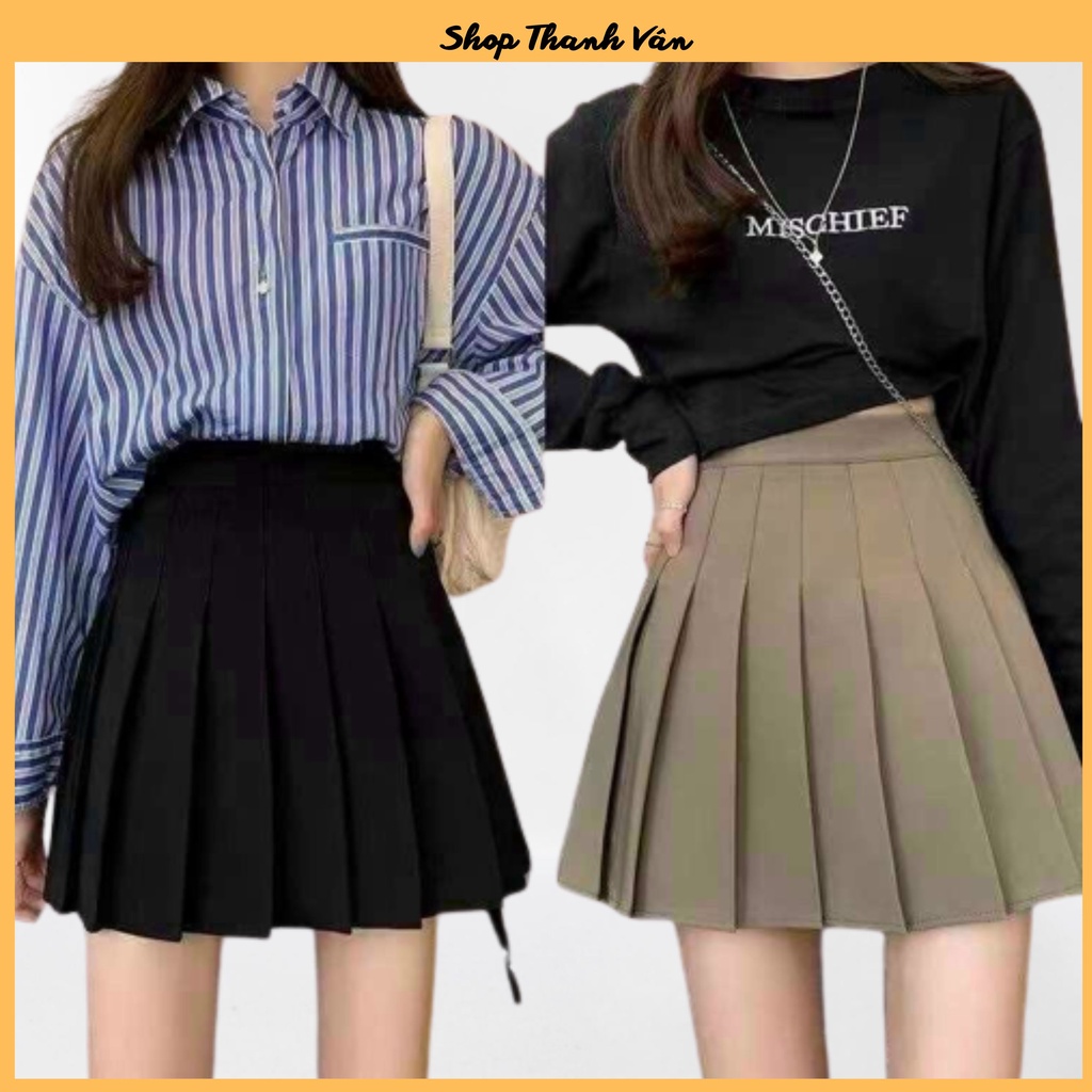 Chân váy ngắn xếp ly siêu xinh, chất vải dày dặn đẹp, mix đồ trẻ trung năng động