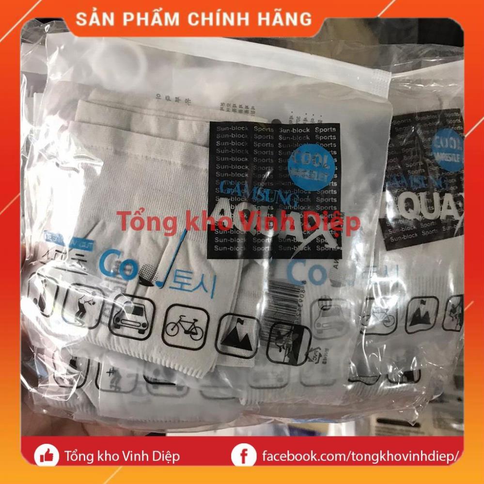 Găng tay chống nắng xỏ ngón Aqua X Hàn Quốc chống tia UV cho nam nữ