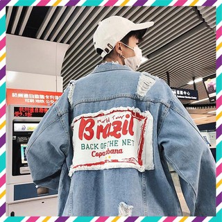 Áo khoác Jeans TK Brazil | Áo khoác jeans nam nữ | Form rộng thoải mái | Thiết kế năng động, cá tính