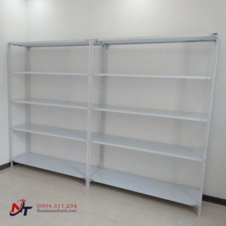 Kệ sắt v lỗ 5 tầng dài 1m5 x rộng 30
