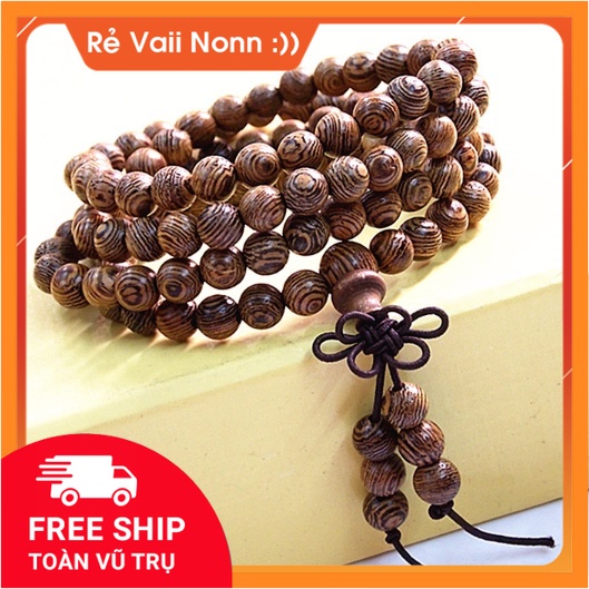 Vòng Tay Gỗ Trầm Hương 108 Hạt Nữ Đeo May Mắn Thời Trang - Quà Tặng ý Nghĩa - shop_uytin88