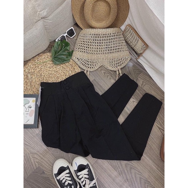 Quần Tây Baggy 2 Khuy Cúc bọc /SIÊU SALE/ Lưng Cao, Form thụng. Chất tuyết Mưa vitex dày Dặn