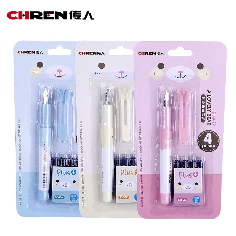 Combo 2 Bút mực máy kèm 4 đầu thay