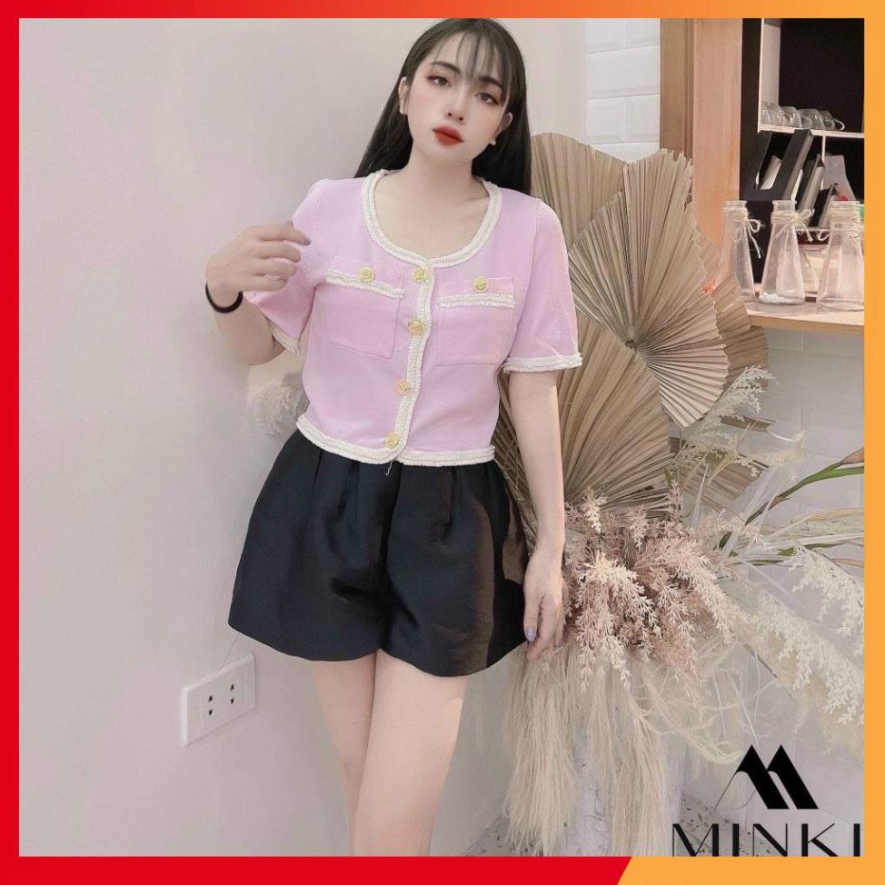 [XẢ_KHO] ÁO KHOÁC LEN DÁNG CROPTOP ĐÍNH KHUY SANG CHẢNH - CHẤT LIỆU LEN CAO CẤP - BA MÀU ĐEN/ XANH/ HỒNG [HOT] | BigBuy360 - bigbuy360.vn