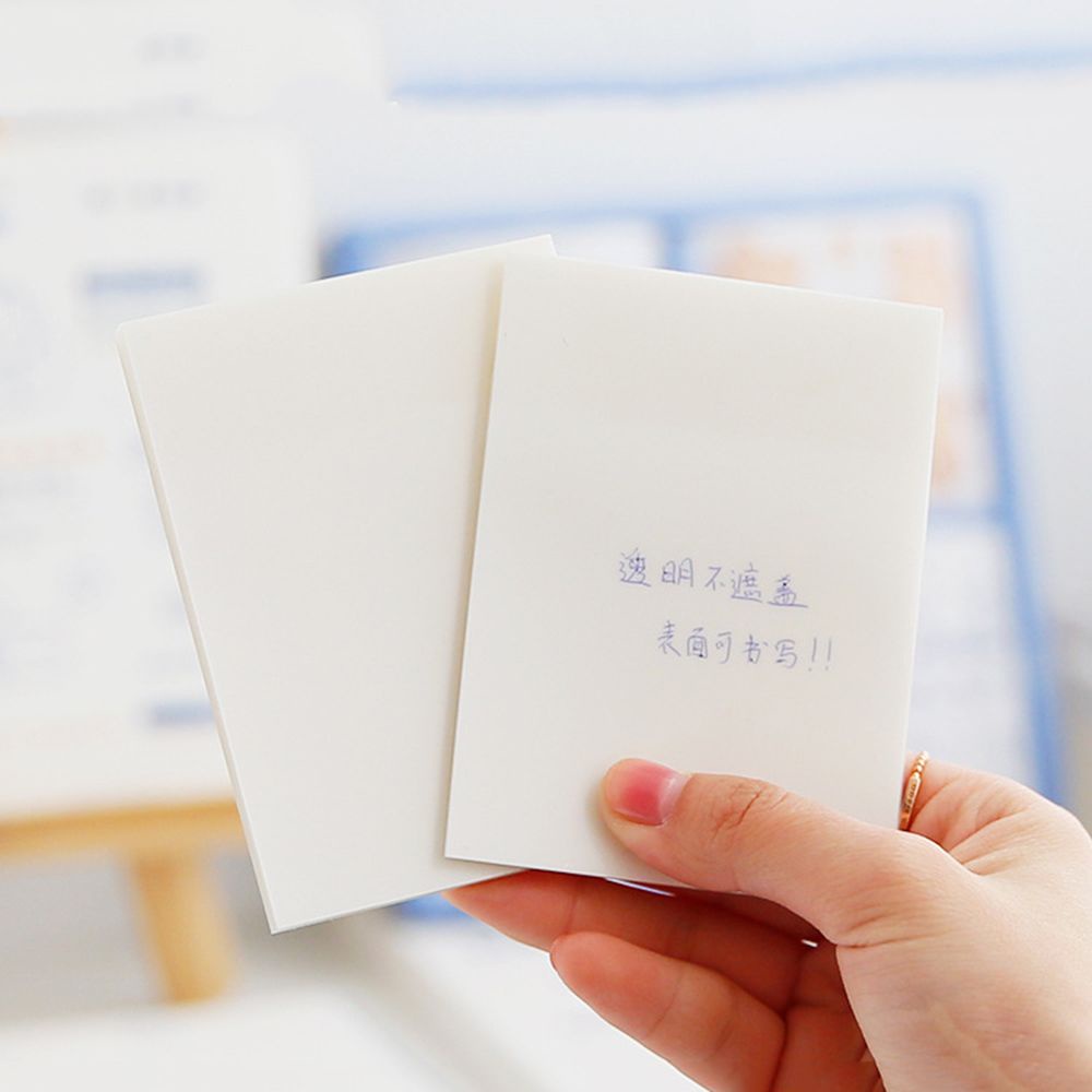 Giấy ghi chú trong suốt chống thấm nước thiết kế đơn giản tiện dụng cho học sinh / nhân viên văn phòng