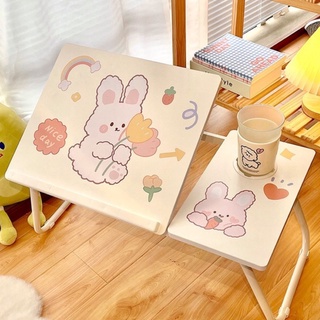 Bàn học làm việc gấp gọn thông minh có khe để cốc, có thể điều chỉnh được độ nghiêng và độ cao