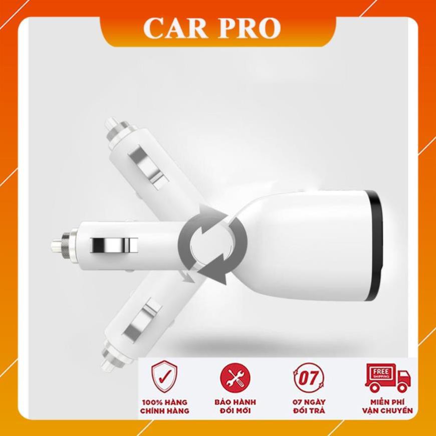 Bộ chia tẩu sạc xe hơi sạc nhanh 2 tẩu và 2 cổng USB hàng xịn - CAR PRO