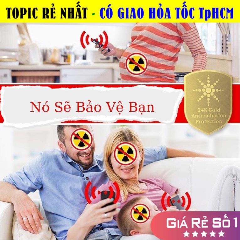 [RẺ HƠN] Miếng Dán Chip Chắn Sóng Điện Tử ngăn cản bức xạ điện từ, triệt sóng giảm tác động của bức xạ gây cho người