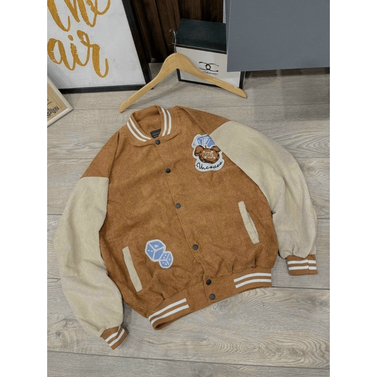 [ÁO KHOÁC UNISEX] Áo Khoác Nhung Tăm - Form Rộng Phong Cách Thêu Họa Tiết - TP100 [NewUnisex]