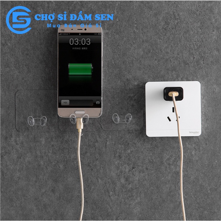 Móc dán tường treo đầu dây điện trong, treo phích cắm, móc khóa chắc chắn G226-TreoDDien-Trong