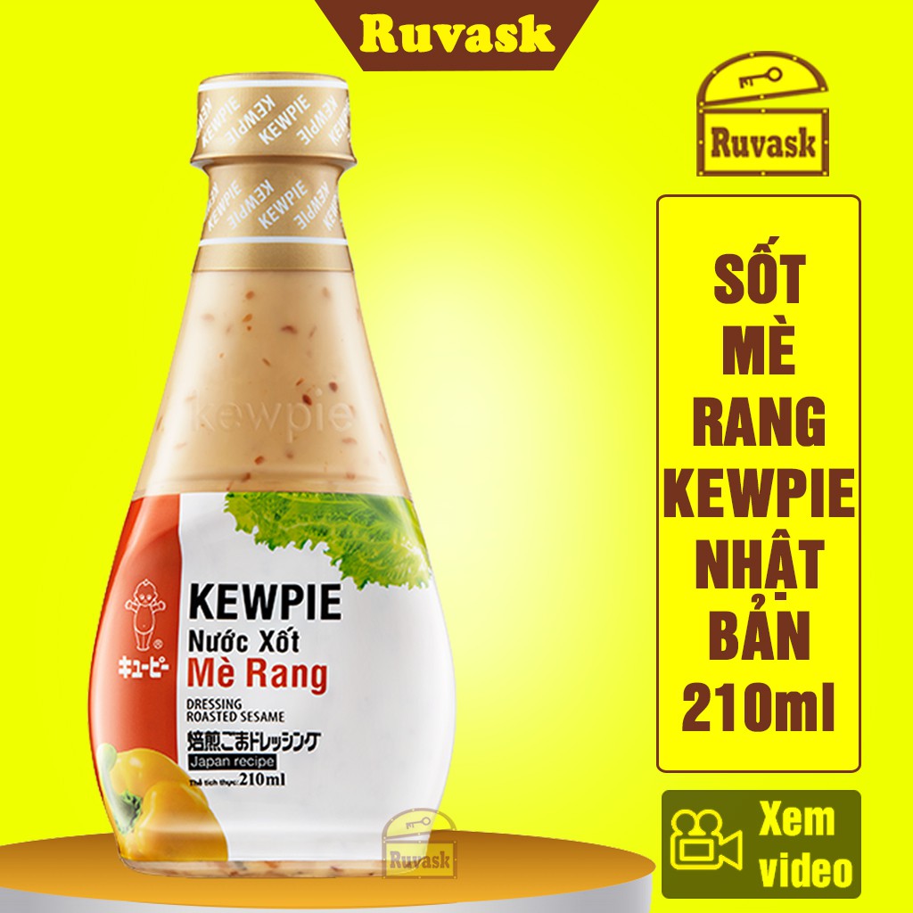 Sốt Mè Rang Kewpie - Nước Xốt Mè Rang Ăn Kèm Rong Nho Trộn Salad - Nước Chấm Mè Rang - Đồ Ăn Vặt Ruvask