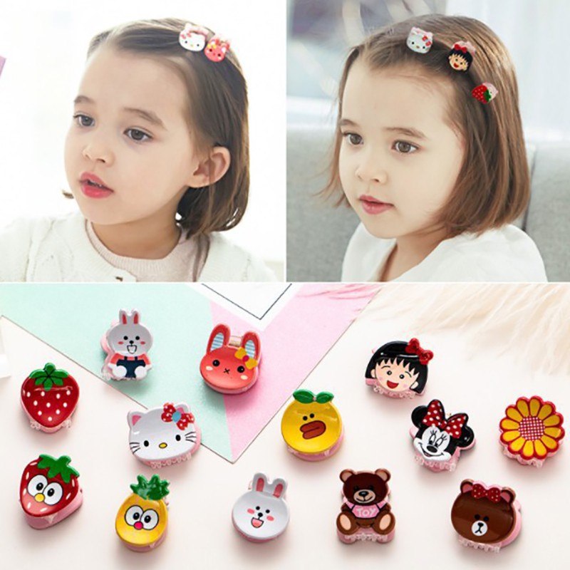 [FYBAYI] Girls Hair Clips Colorful Cartoon Shell Hair Claw Charms Hair Accessory Baby Barrette