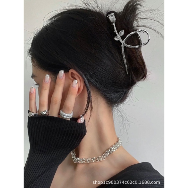 Kẹp Tóc Hình Hoa Lưng Cỡ Lớn Kiểu Pháp Thời Trang Mùa Hè Cho Nữ