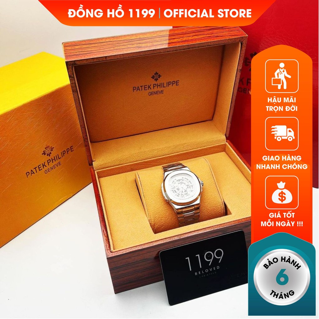 Đồng hồ cơ nam 1199WATCHES cao cấp chống nước chống xước tuyệt đối sang trọng lịch lãm bảo hành 6 tháng 9931