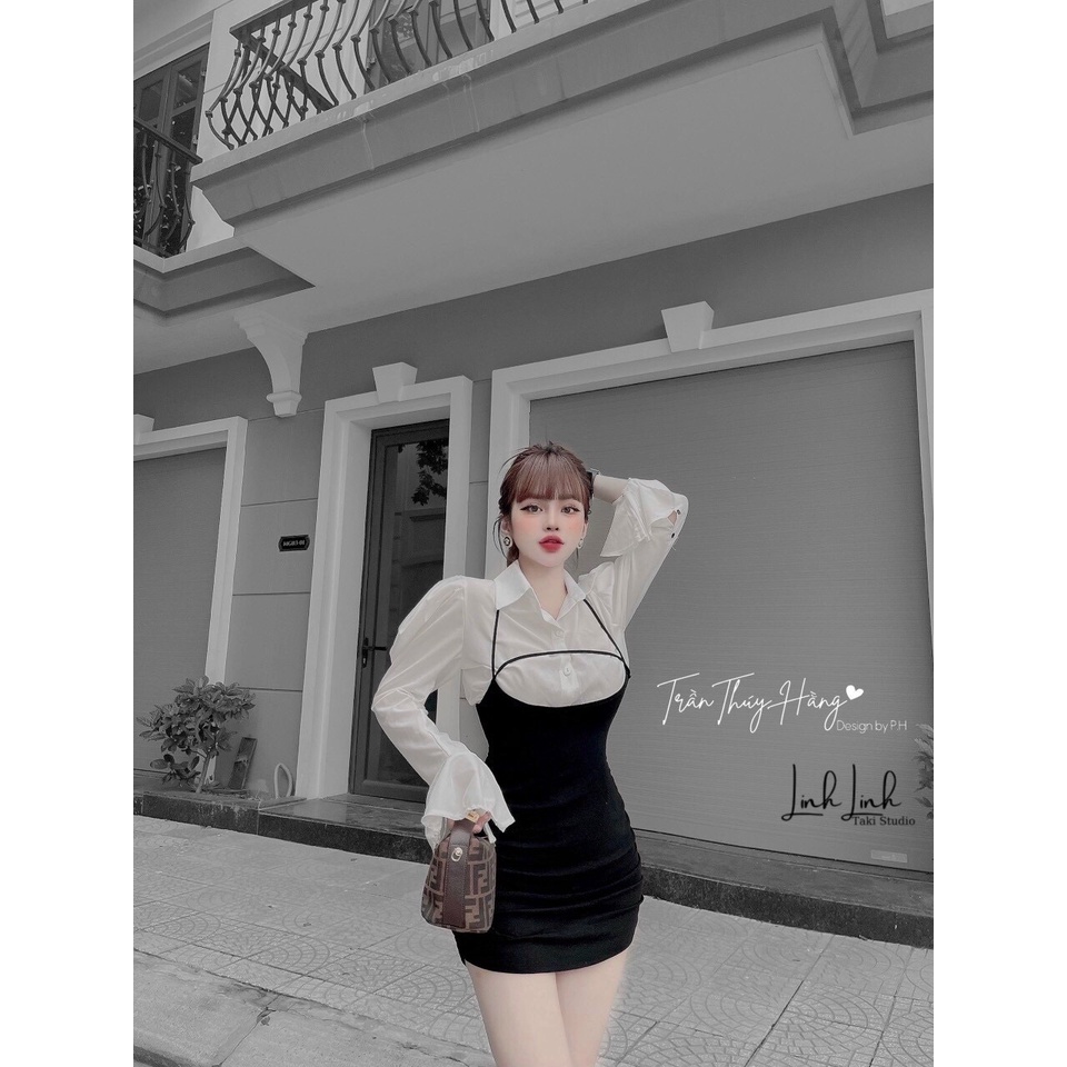 SET Yếm Body + Sơ Mi Tay Bèo Công Chúa Sang Chảnh Tinh Tế