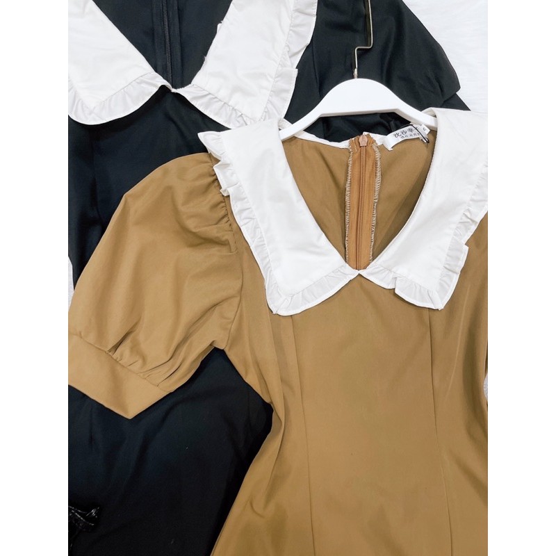 [Mã FAGREEN1505 giảm tới 30K đơn 99K] VN104 - VÁY XOÈ CHIẾT EO CỔ TRẮNG BÈO 2 MÀU NỮ | BigBuy360 - bigbuy360.vn