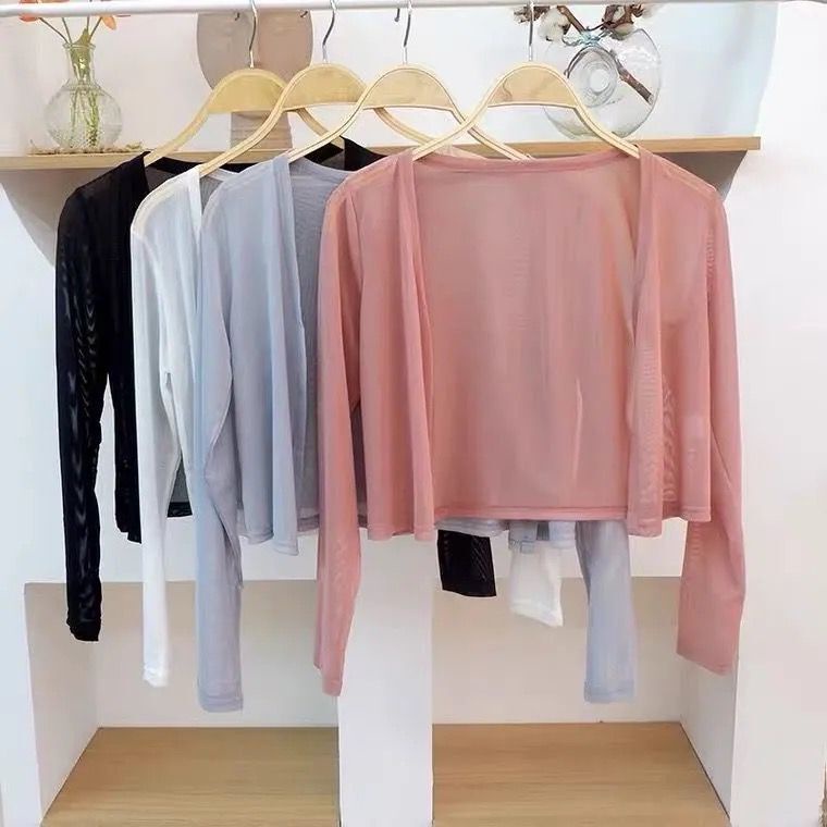 Áo Khoác Cardigan Vải Lưới Mỏng Chống Nắng Thời Trang Mùa Hè Sự Bảo Vệ