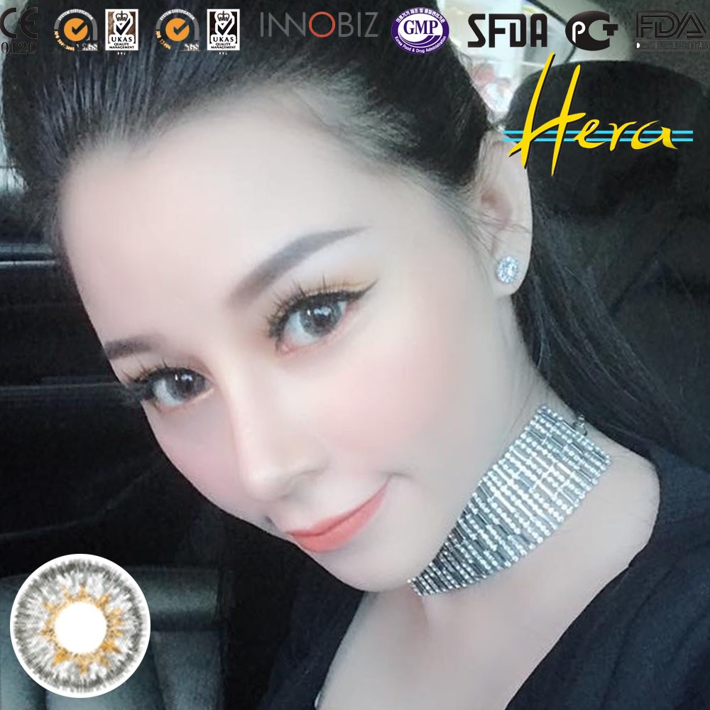 Kính Áp Tròng Hera TEA Gray - Lens cận lens xám trong