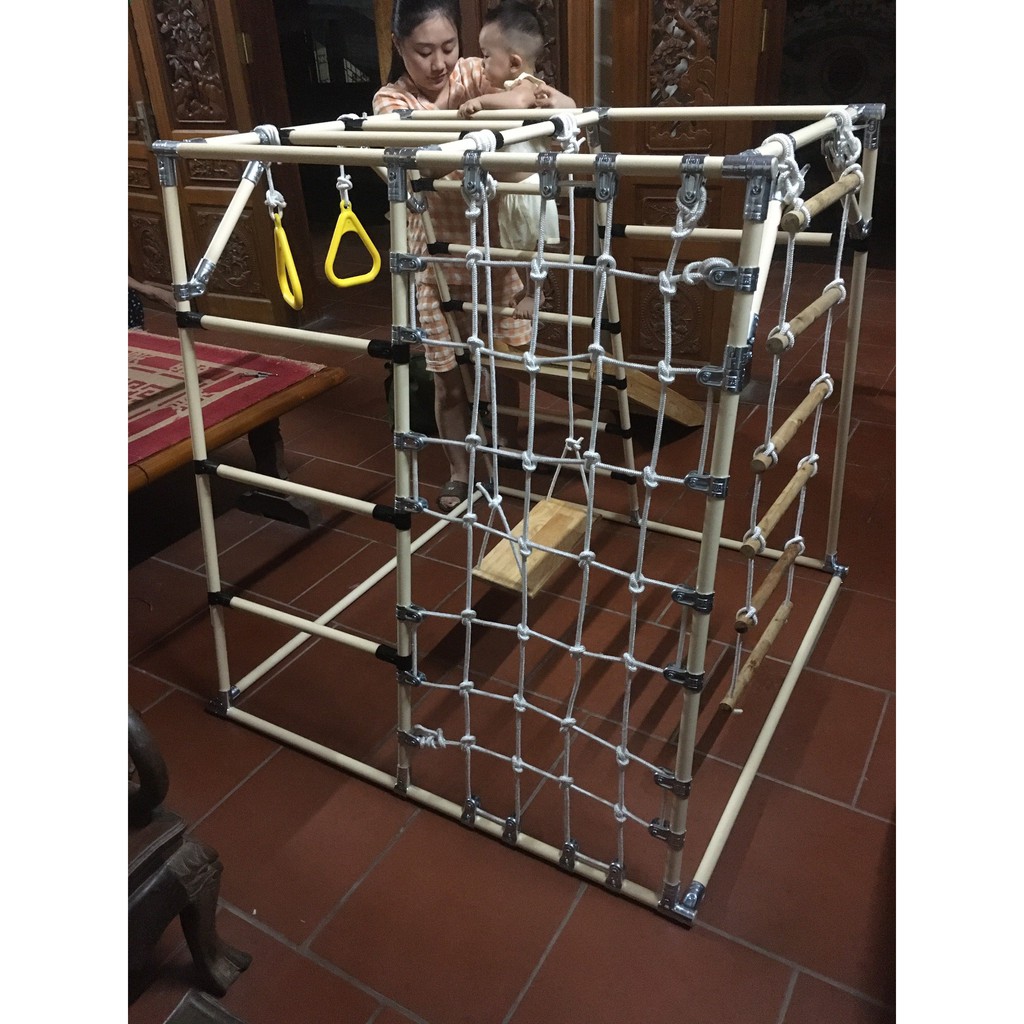 Xà đu vận động đa năng Dinktech, bộ khung vận động đa chức năng cho bé