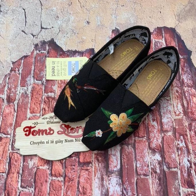 ⚡️[FREE SHIP]⚡️GIÀY toms bông hoa FLOWERS 2002 Xanh, BLUE | BigBuy360 - bigbuy360.vn