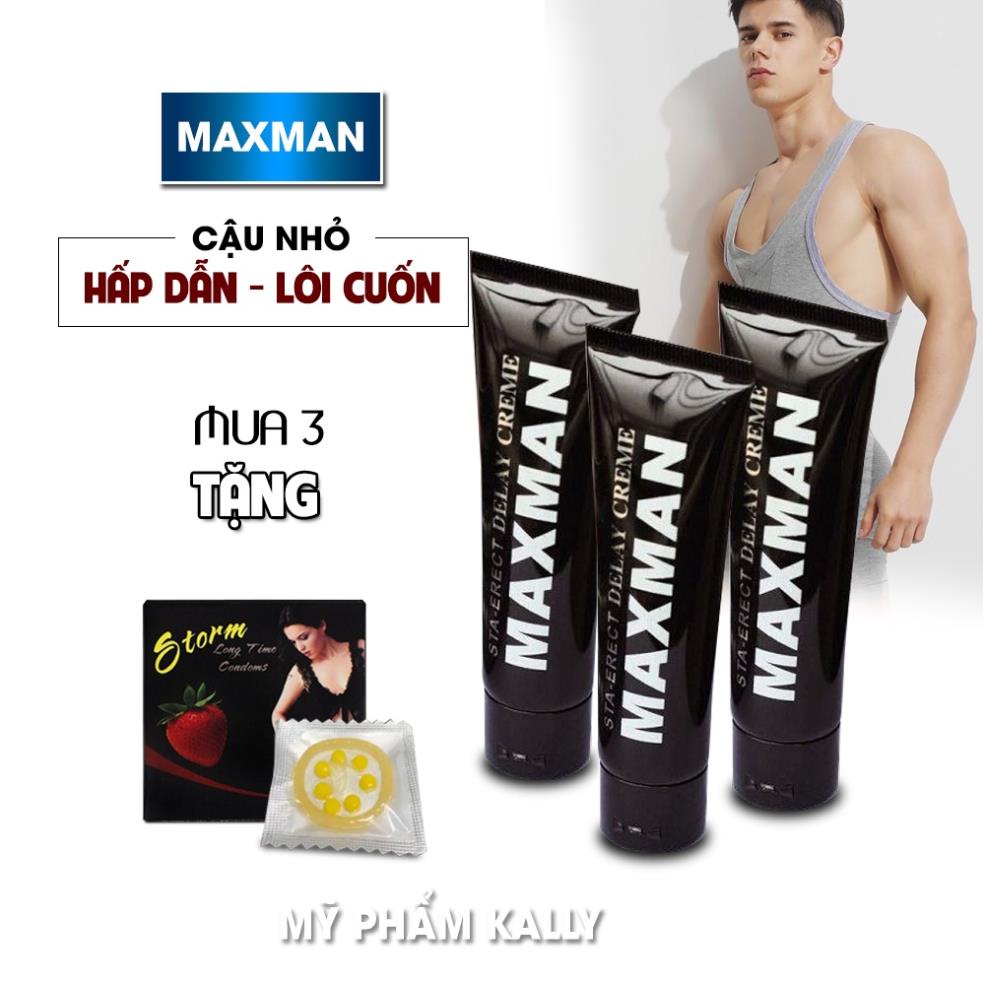 [HIỆU QUẢ VƯỢT TRỘI] Combo 3 Tuýp Gel MAXMAN | Dòng Gel Massage Tăng Kích Thước Cậu Nhỏ Từ USA Hiệu Quả Nhanh Chóng