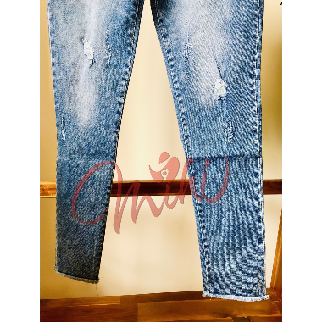 Quần bò bầu, quần Jean / Jeans cho bà bầu rách gấu - Hàng Quảng Châu chất đẹp (có ảnh THẬT)