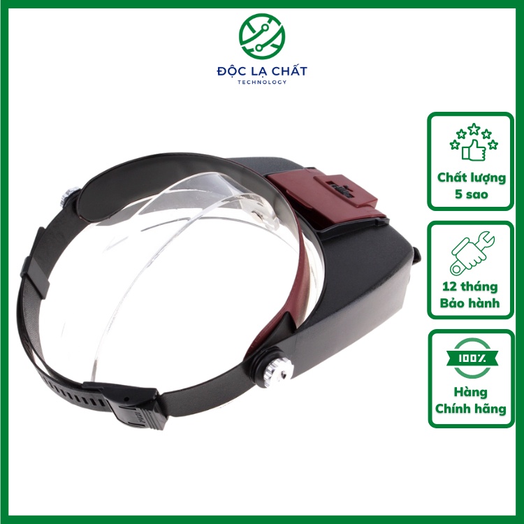 Kính lúp đeo đầu kèm đèn led dụng cụ hỗ trợ sửa chữa