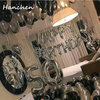 Set bóng sinh nhật số tuổi đại tone đen xám