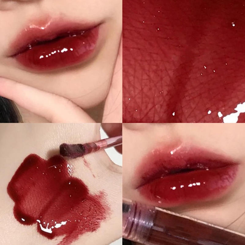 [Hàng mới về] Son bóng Oulesong màu nude nhạt mềm mượt nuôi dưỡng môi trang điểm thời trang kháng nước nước ykd