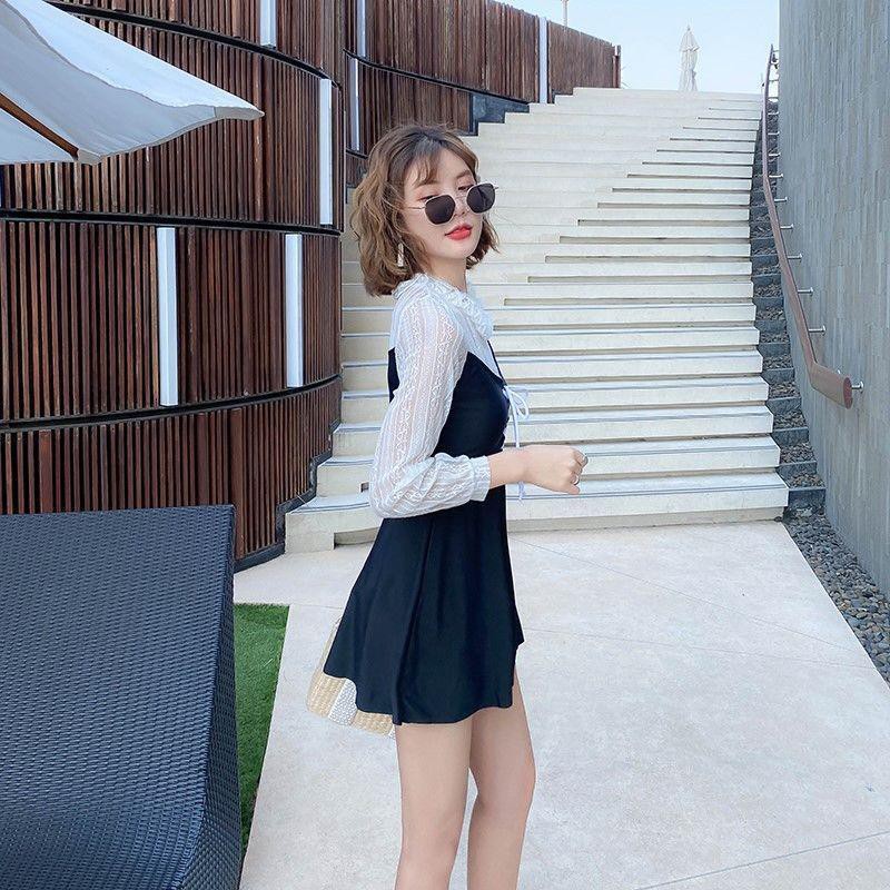 Bộ Đồ Bơi Một Mảnh Tay Dài Vải Mỏng Che Bụng Kín Đáo Thời Trang Mới 2020 Cho Nữ | BigBuy360 - bigbuy360.vn