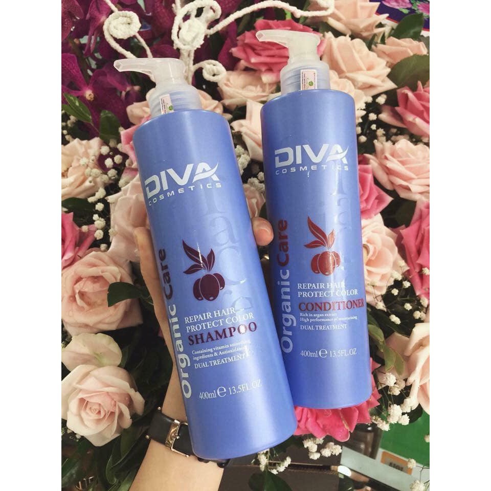 DẦU GỘI DIVA XANH 750ML GIỮ MÀU TÓC SIÊU PHỤC HỒI MỀM MƯỢT TÓC