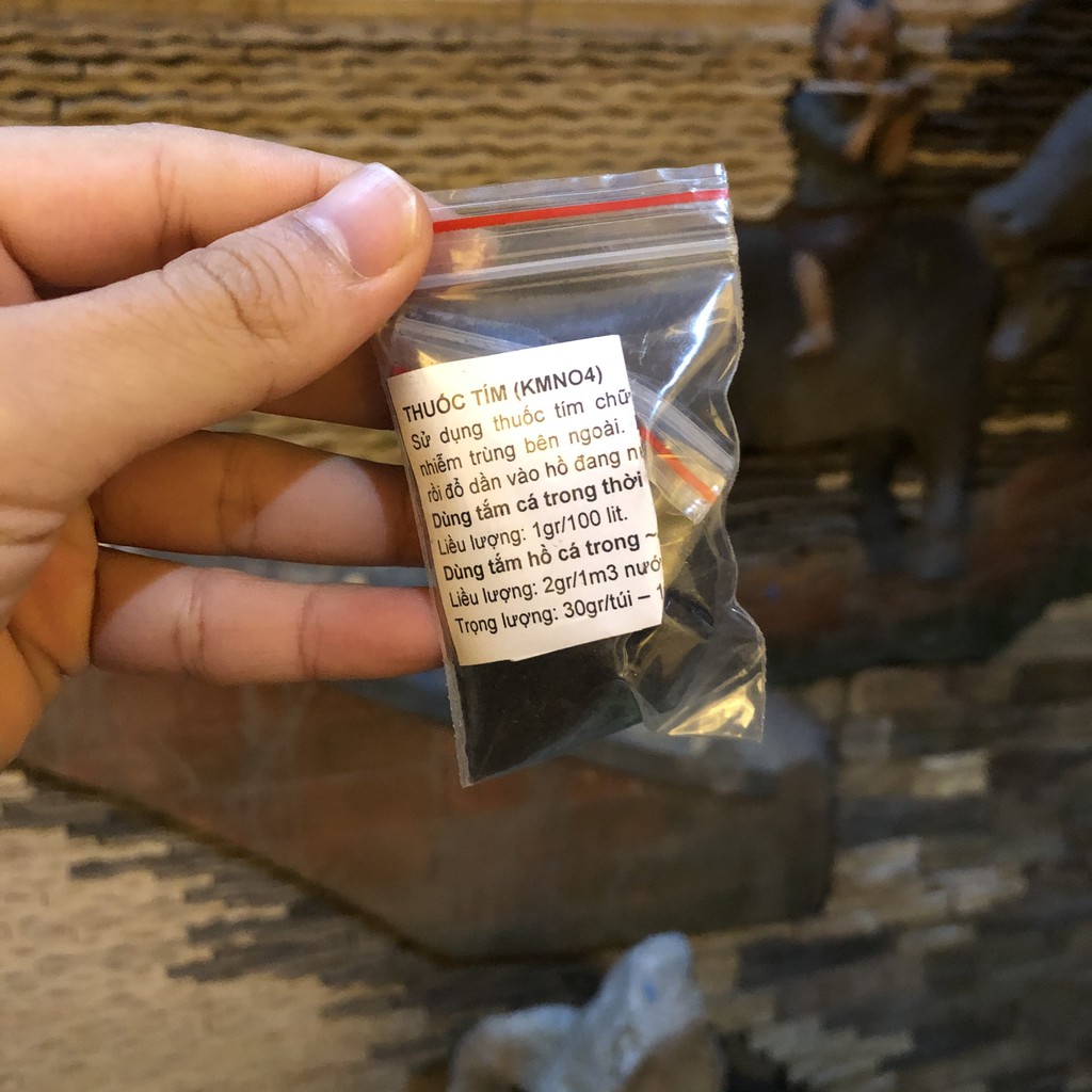 Chế Phẩm Th.uốc Tím 100g Dùng Khử Trùng Nguồn Nước, Tắm Cho Cá