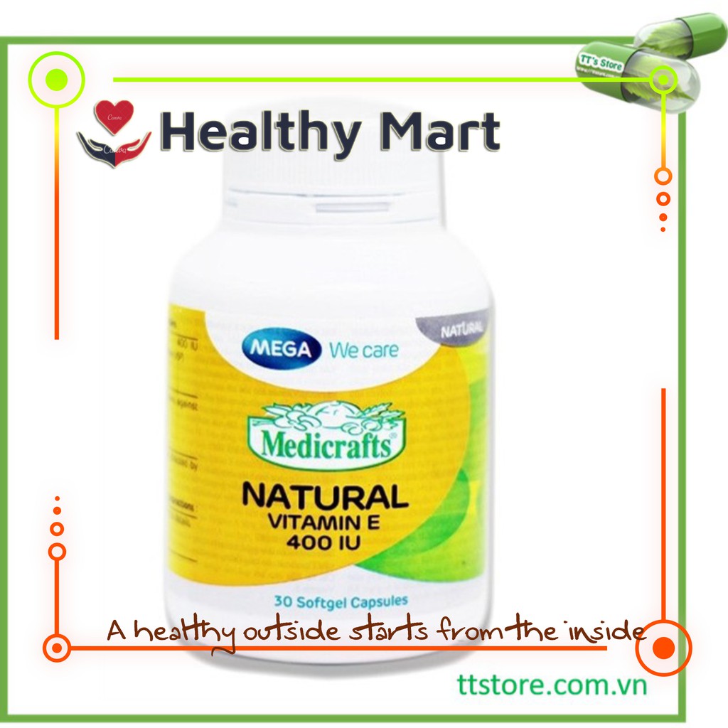 ✔️️️ Natural Vitamin E 400 Mega We care - Enat 400