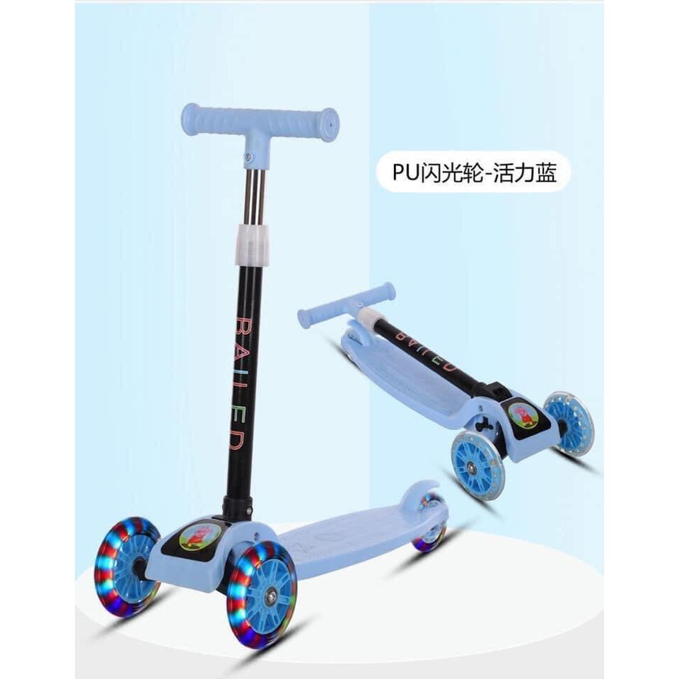 Xe trượt scooter bánh phát sáng gấp gọn tiện lợi cho bé