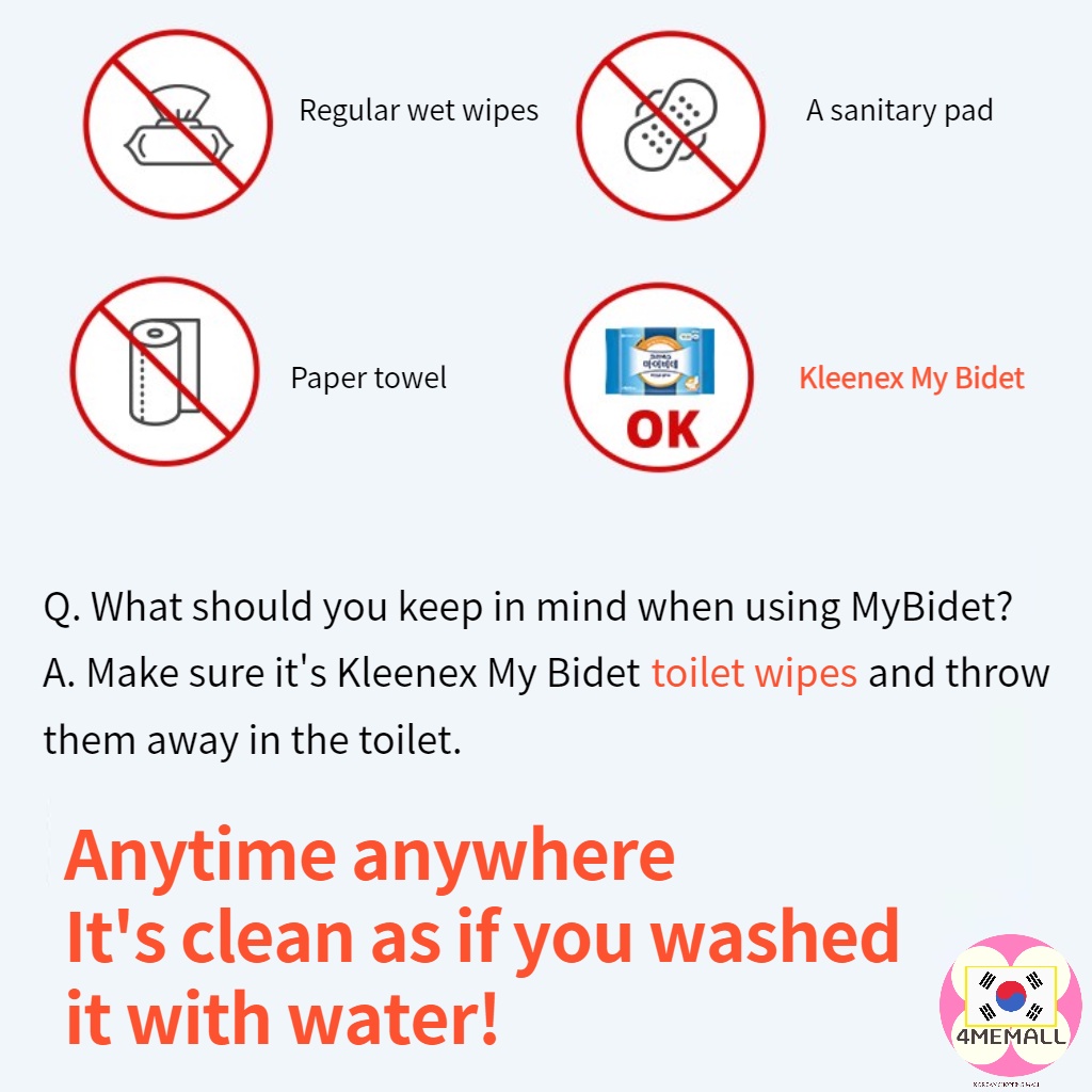 Gói 46 tờ khăn giấy ướt đi vệ sinh My Bidet