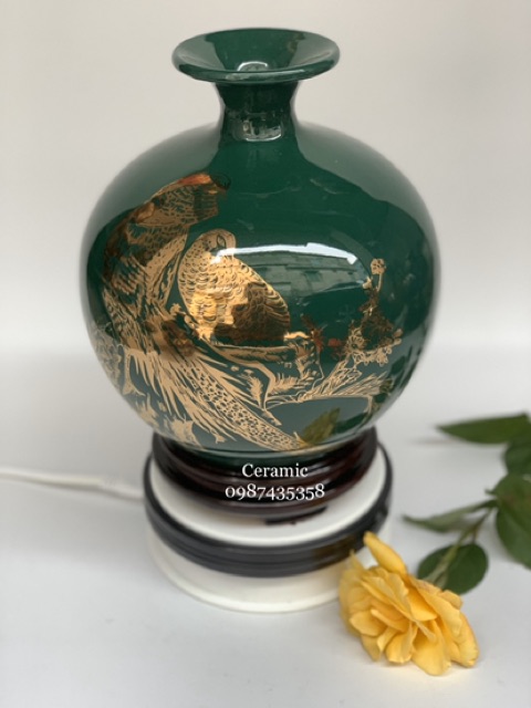 Bình hút lộc vẽ vàng đủ size gốm sứ Bát Tràng | BigBuy360 - bigbuy360.vn
