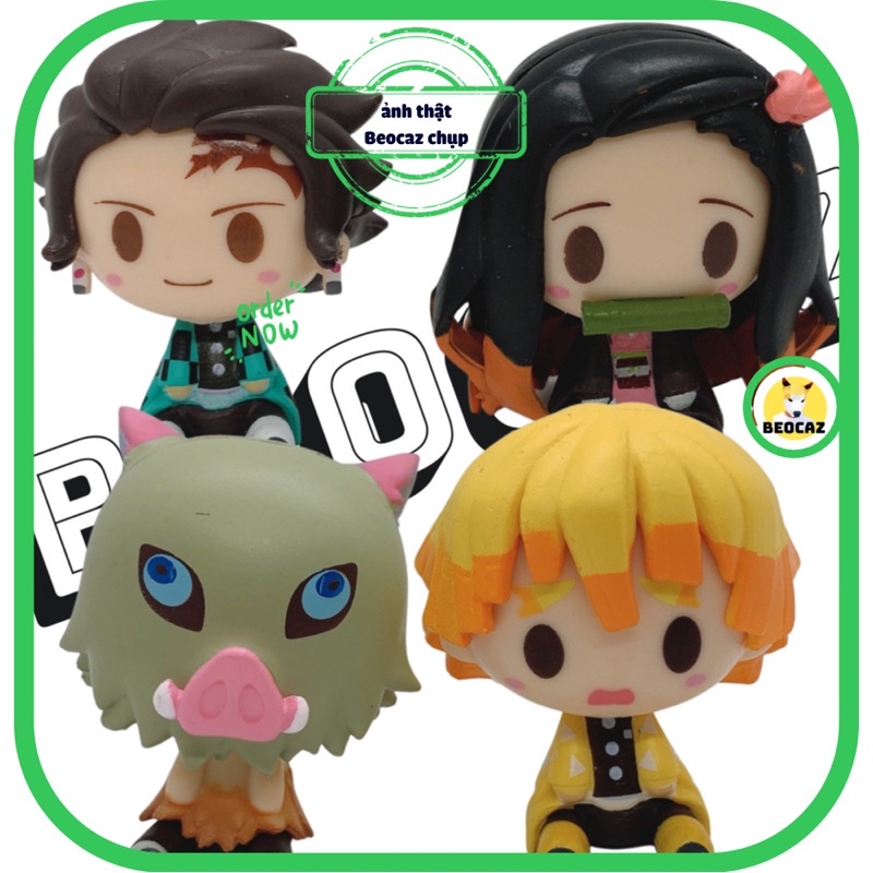 Set Mô Hình Tanjiro Nezuko Zenitsu Inosuke Móc khóa Thanh Gươm Diệt Quỷ Kimetsu No Yaiba Demon Slayer Đồ Chơi Beocaz